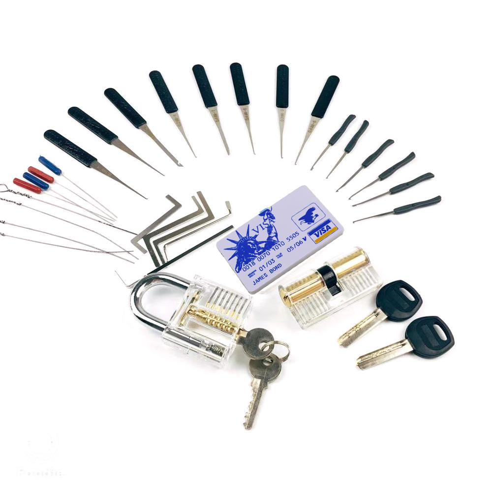 Lock Pick Set Practice Tools Combination Transparent Locks with Broken ...