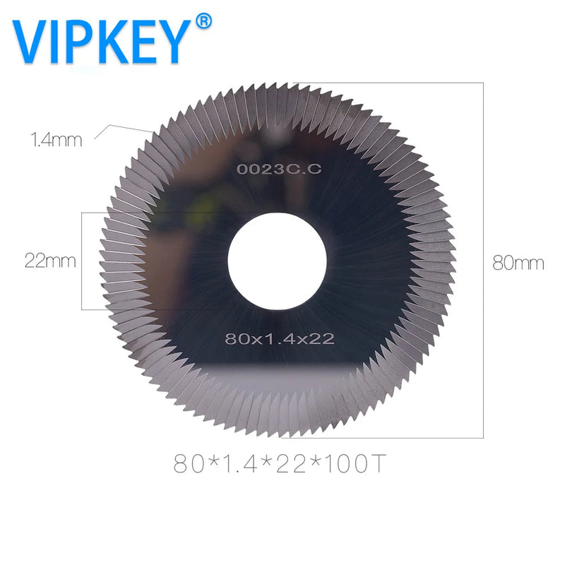 0023C.C Carbide tungsten key cutter 80*1.4*22mm*100T Saw Blade  mini circular blade cutter