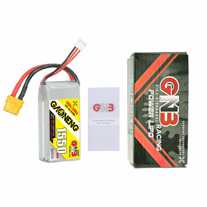 Gaoneng GNB 7.4V 1550mAh 100C 2S LiPo Battery XT60 Plug for RC Drone