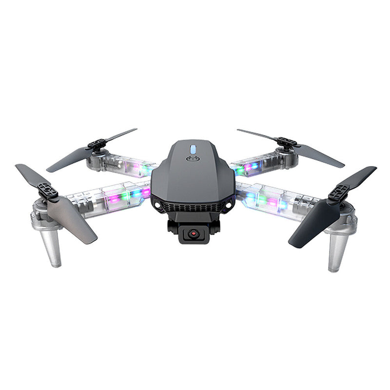 YLR/C E99D WiFi FPV with HD Dual Camera Lighting Arms Optical Flow Positioning Colorful LED Light Foldable RC Drone Quadcopter RTF