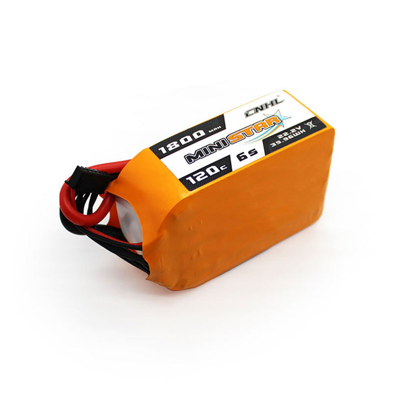 CNHL MiniStar 22.2V 1800mAh 120C 6S LiPo Battery XT60 Plug for RC Drone FPV Racing