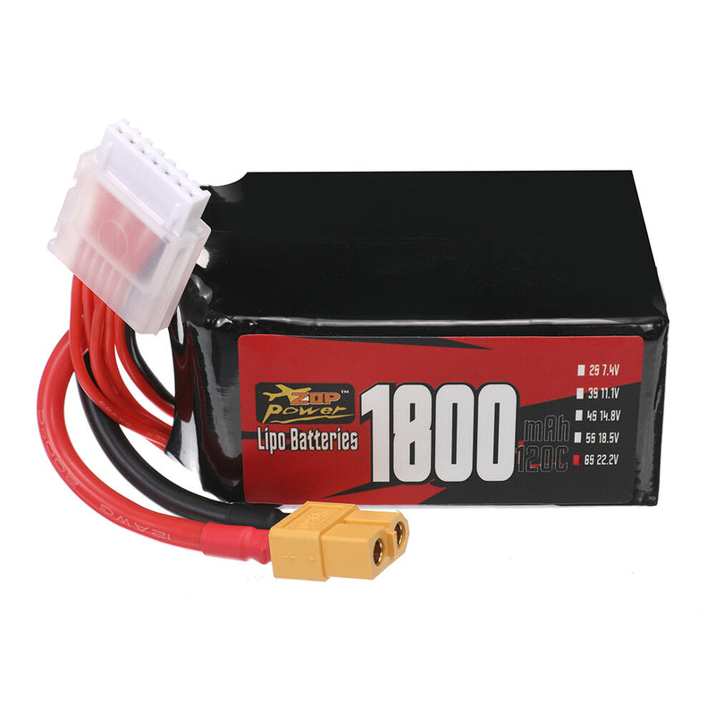 ZOP Power 6S 22.2V 1800mAh 120C 39.96Wh LiPo Battery XT60 Plug for RC Drone FPV Racing