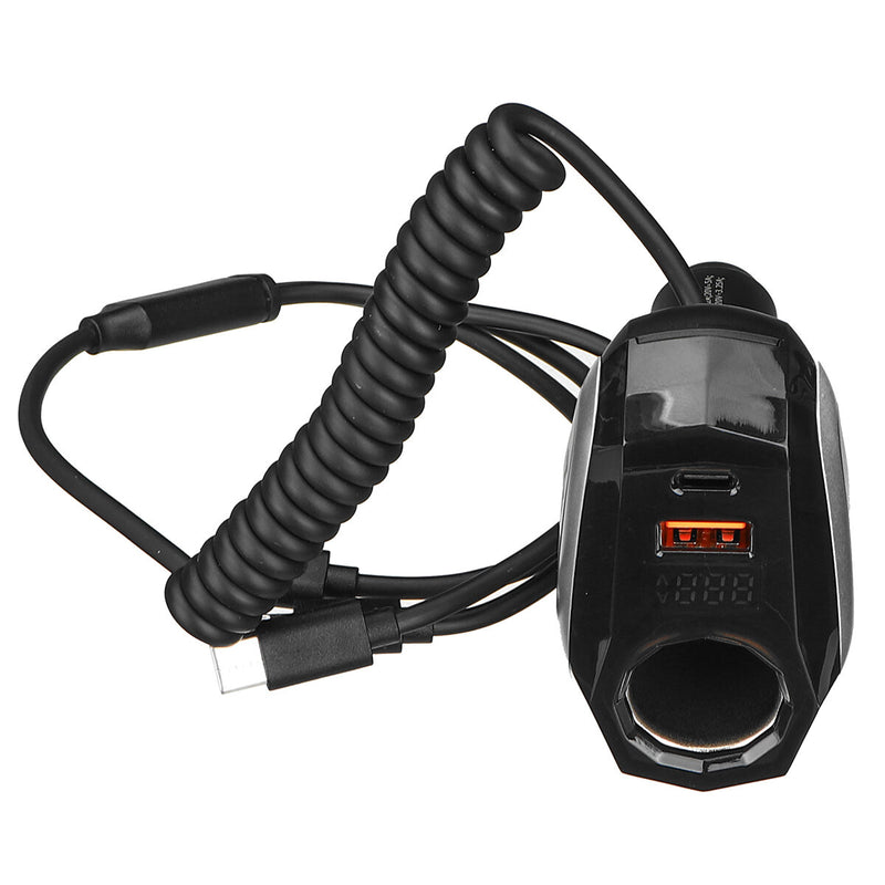 Car Charger with Type-C PD65W & 100W Super Fast Charge USB & 3-in-1 Charging 289W Max Power 12V-24V Universal
