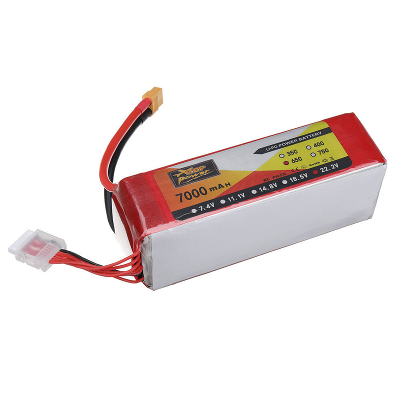 ZOP POWER 22.2V 7000mAh 65C 6S LiPo Battery XT60 Plug for RC Drone