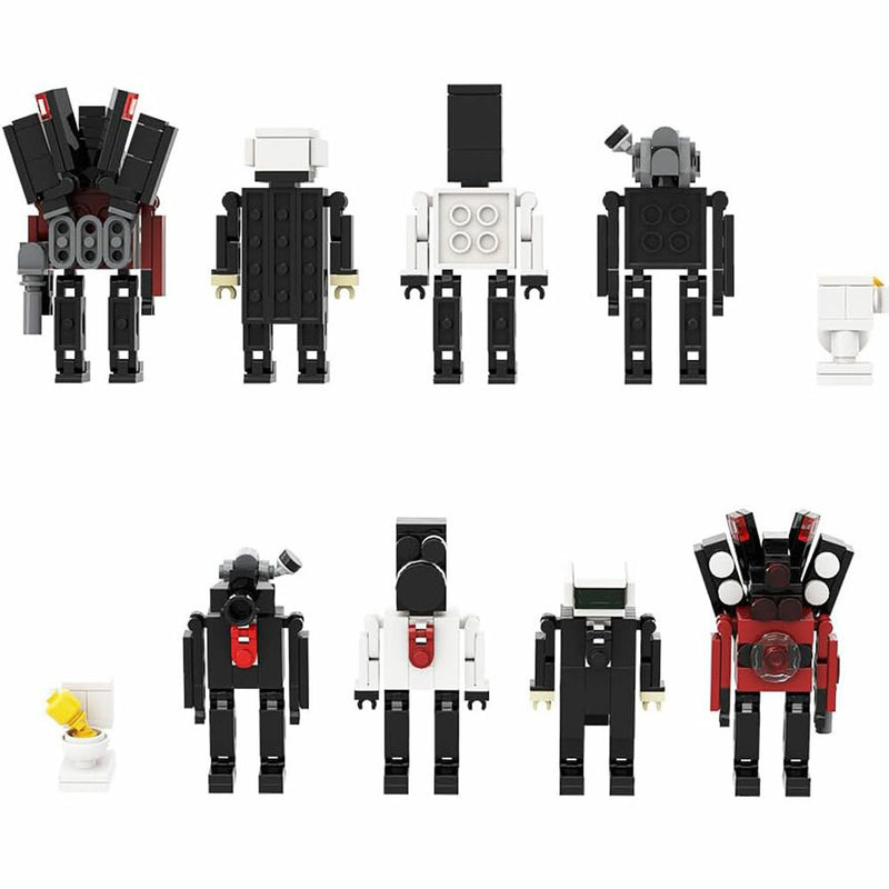 5-in-1 240PCS Toilet Building Block Toiletman Kits Cute Game Model Collection Toy Gift Boys Girls Kids