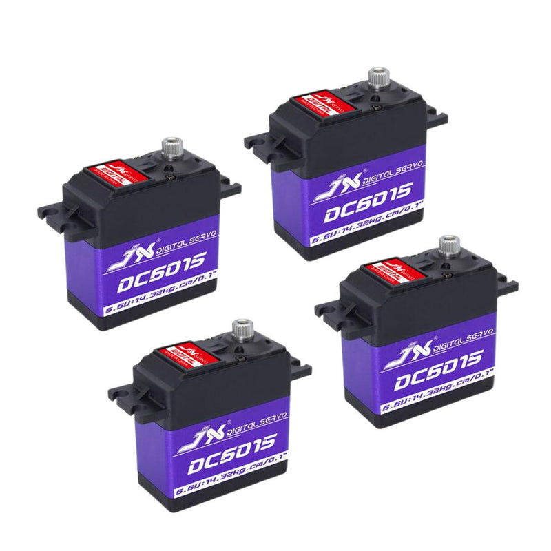 4PCS JX DC6015 14.32KG DC Metal Gear High Torque Standard Angle Digital Servo For RC Model Transmitter Radio