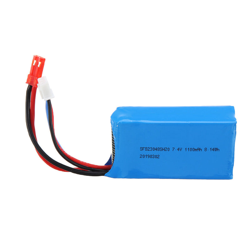 Wltoys 7.4V 1100mAh 20C 2S Lipo Battery JST Plug A949-27 for A949 A959 A969 A979 1/18 RC Vehicles