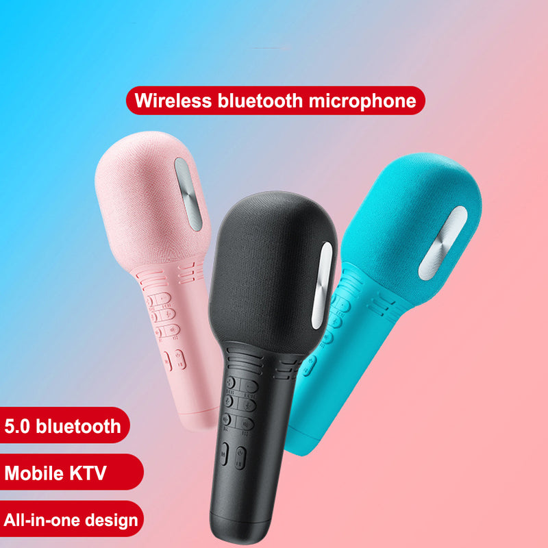 Wireless Microphone bluetooth V5.0 Low Latency 1800mAh Battery Portable Audio Video Recording Mic for Live KTV Fun