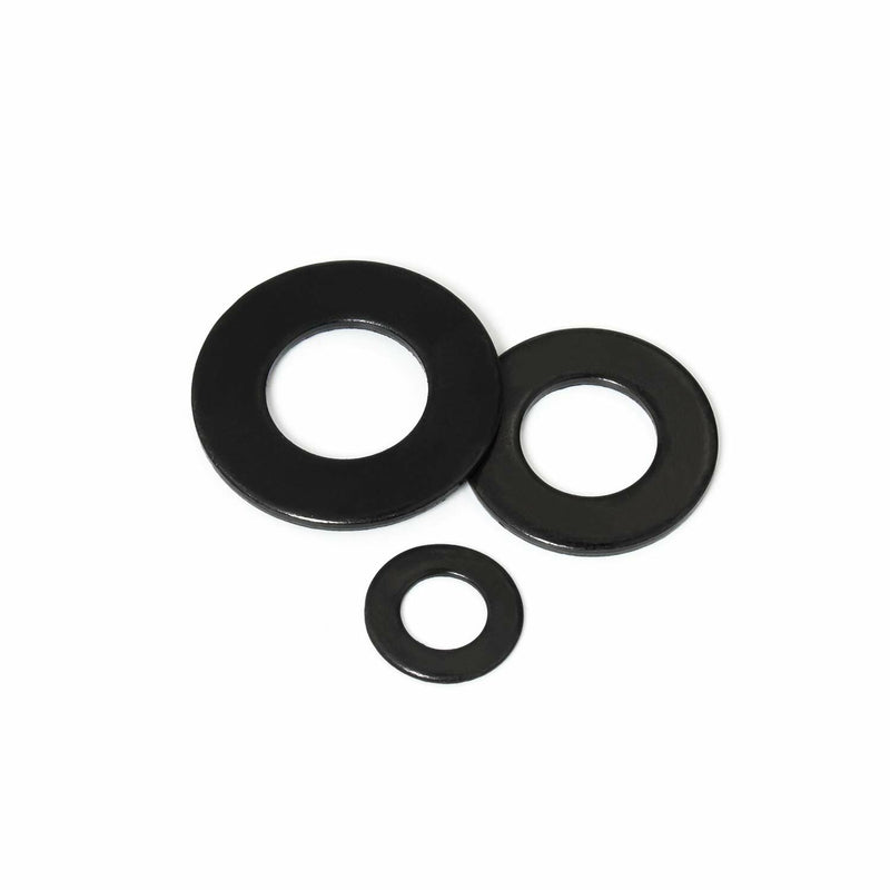 580Pcs Black Nylon Flat Washer Assortment Kit M2 M2.5 M3 M4 M5 M6 M8 M10 M12 Plastic Plain Spacer Insulation Gasket Ring