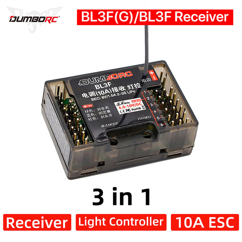 DumboRC BL3F(G) 2.4GHz 6CH 3-in-1 Light Control RC Receiver Support Gyro for X4 X5 X6 X6PM Radio Transmitter