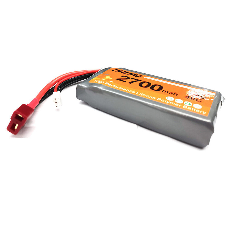 URUAV 7.4V 2700MAH 40C Lipo Battery T Plug For Wltoys 12427 12428 12423 Feiyue FY03 FY01 FY02 FY08 RC Car Parts