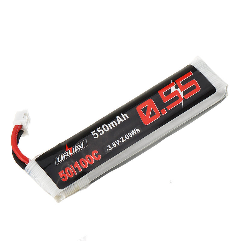 5Pcs URUAV 3.8V 550mAh 50/100C 1S HV 4.35V PH2.0 Lipo Battery for Emax Tinyhawk Kingkong/LDARC TINY Tinyhawk S Eachine Trashcan