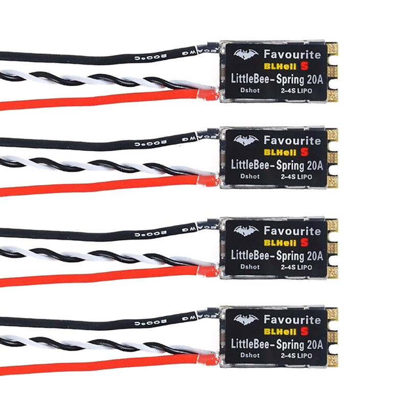 4PCS LittleBee 20A 2-6S BLHeli_S OPTO Brushless ESC for DIY RC Drone FPV Racing