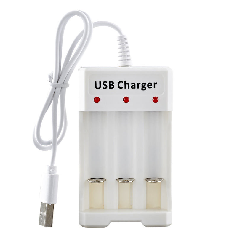 3-slot AA / AAA USB Battery Charger DC 5V-12V Input 1.2V 250mAh 1X3 Output