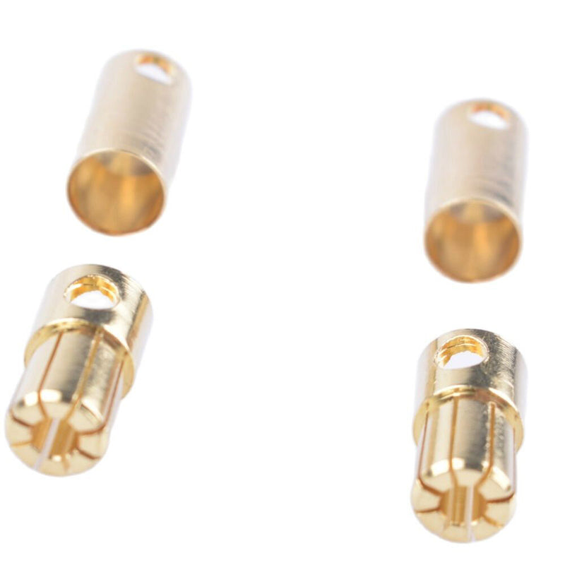 5 Pairs 6.5mm Banana Plug Connector 80A Steady Current Gold-Plated Brass Banana Head