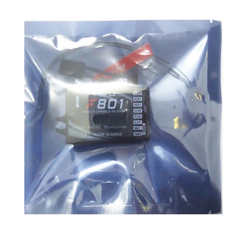 FSFLY F801 2.4GHz 8CH PPM DSM-X/DSM2 Receiver Support Spektrum DX6 DX7 DX8 DSM2 JR Transmitter for RC Helicopters Airplane