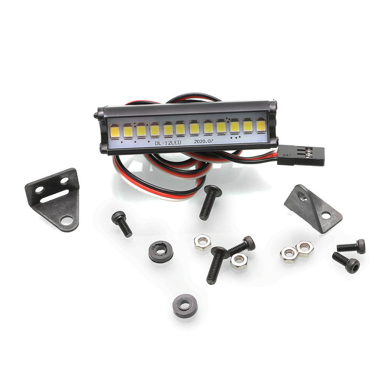 RC Car Part Roof LED Light Bar Lamp 52mm 85mm Searchlight for 1/10 TRX4 TRX6 Axial SCX10 KM RC Crawler Car Parts