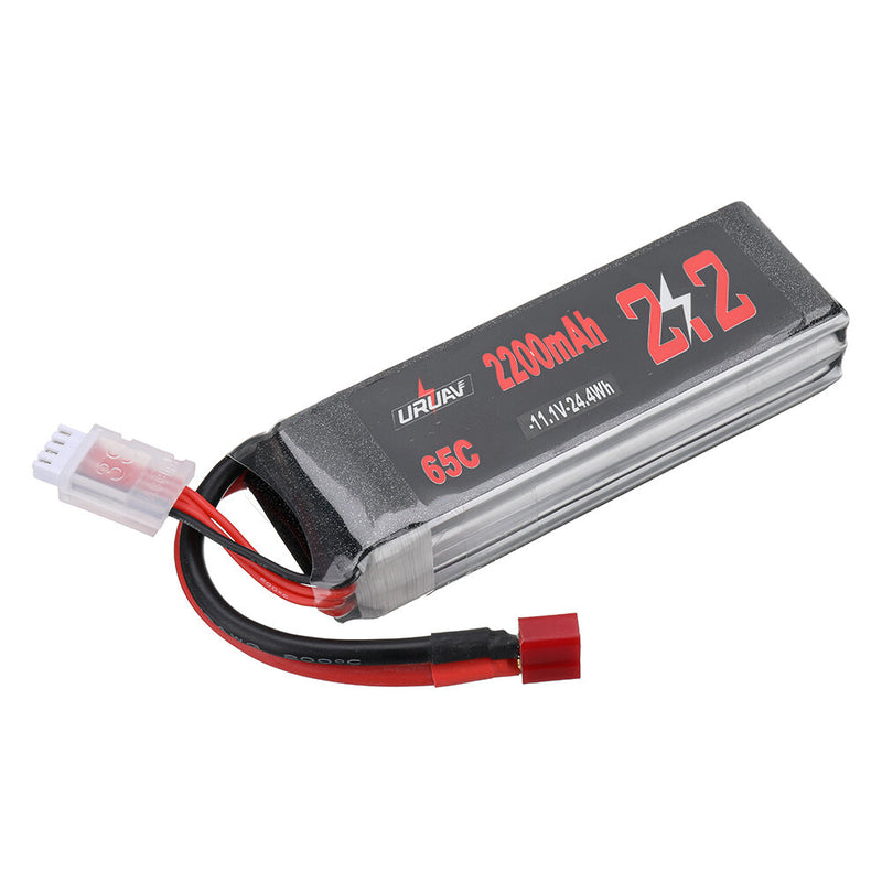 URUAV 11.1V 2200mAh 65C 3S LiPo Battery T Deans Plug for RC Car