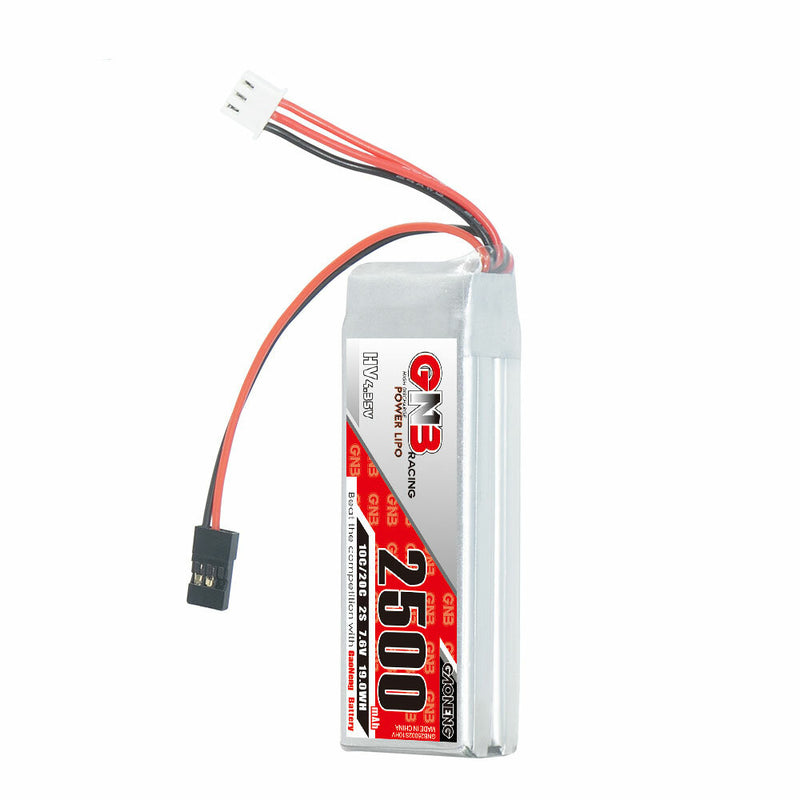 Gaoneng 7.6V 2500mAh 10C 2S LiHV Battery JR Plug for 1/10 1/8 RC Car