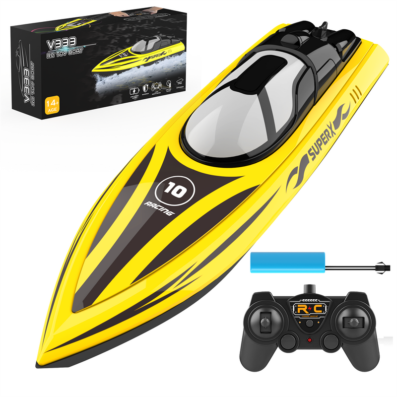 Flytec V333 RTR 2.4G 15km/h RC Boat Racing High Speed Fun Playing Speedboat Electric Waterproof Ship Toys Models