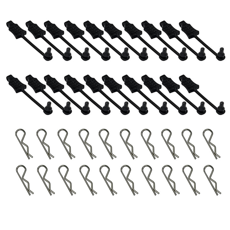 20PCS RC Car Body Clip Rubber Retainer Shell Fixed Buckle Lock Hole Punch for 1/12 1/14 1/16 Vehicles Models Spare Universal Accessories