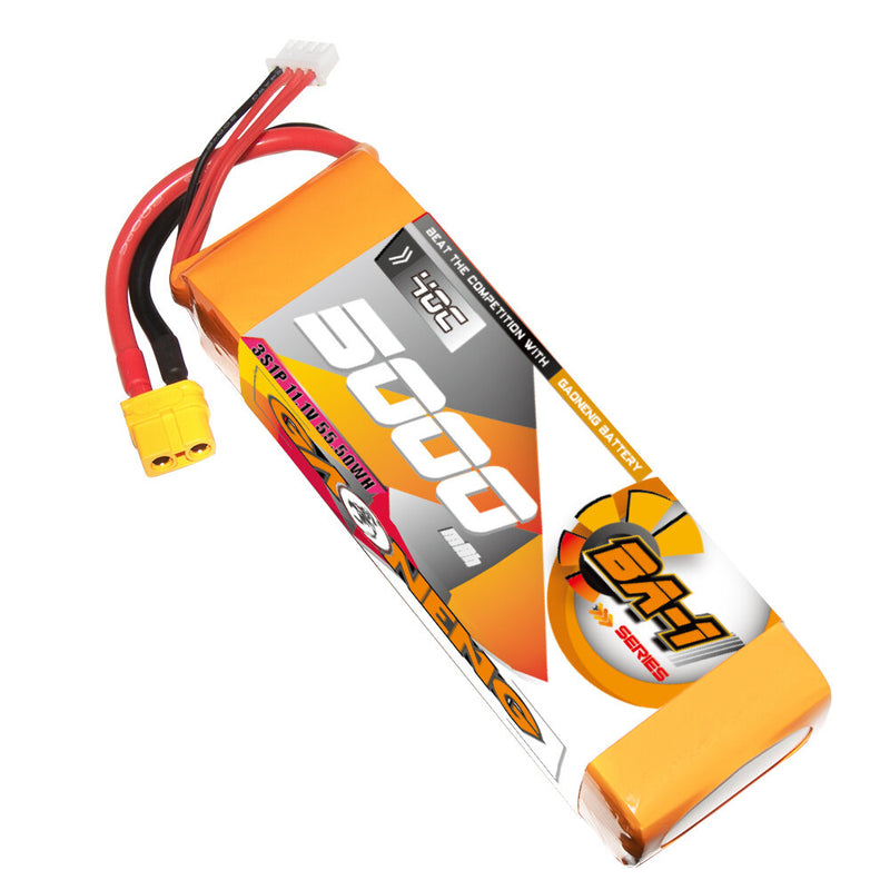 Gaoneng GNB 3S 11.1V 5000mAh 40C LiPo Battery T Plug / XT60 Plug for 1/10 Scale RC Hobby Models Remote Control Tank RC Airplane Helicopter