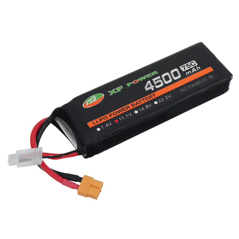 XF POWER 11.1V 4500mAh 75C 3S LiPo Battery XT60 Plug for RC Car