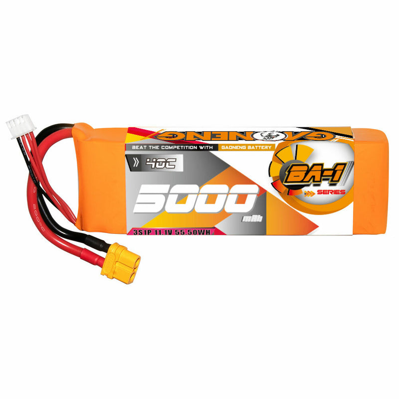 Gaoneng GNB 3S 11.1V 5000mAh 40C LiPo Battery T Plug / XT60 Plug for 1/10 Scale RC Hobby Models Remote Control Tank RC Airplane Helicopter