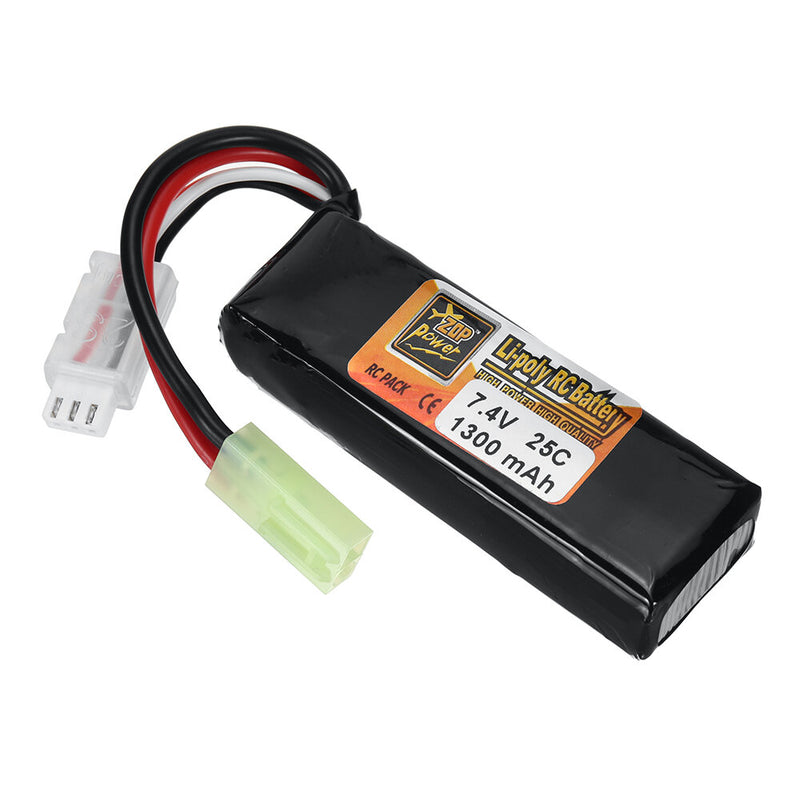 ZOP Power 2S 7.4V 1300mAh 25C LiPo Battery T Plug for RC Car Airplane Helicopter