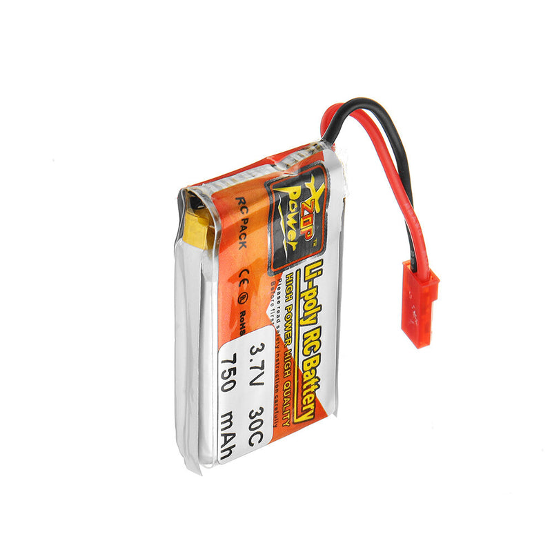 6Pcs ZOP POWER 3.7V 750mAH 30C 1S Lipo Battery JST Plug With Charger For RC Model