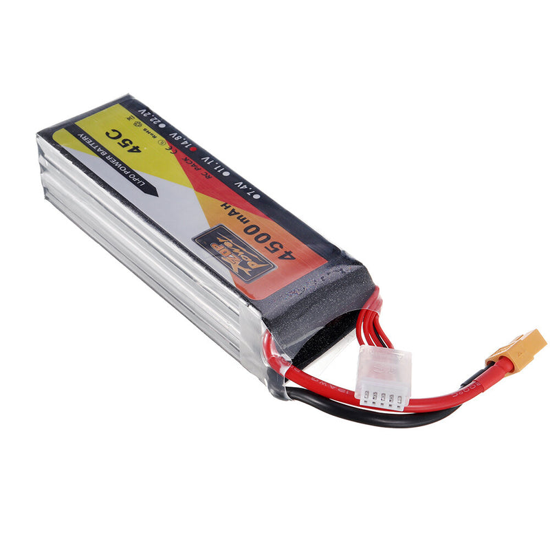 2Pcs ZOP Power 14.8V 4500mAh 4S 45C Lipo Battery XT60 Plug For RC Car Boat Quadcopter