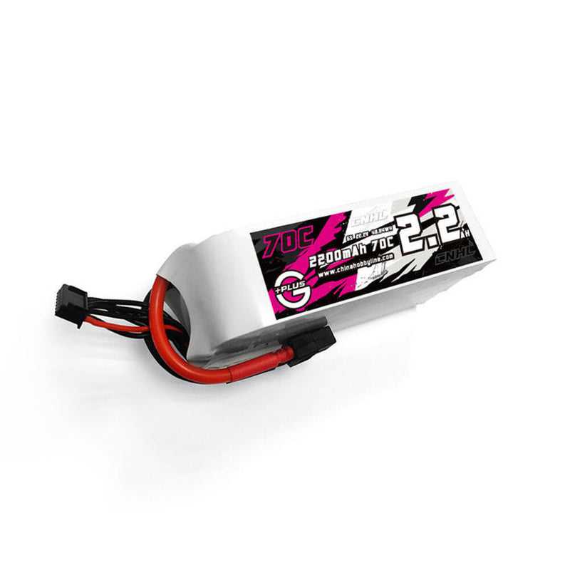 CNHL G+Plus 22.2V 2200mAh 70C 6S LiPo Battery XT60 Plug for Long Range RC Drone FPV Racing