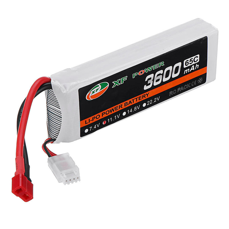 XF POWER 11.1V 3600mAh 65C 3S Lipo Battery T Plug for RC Car