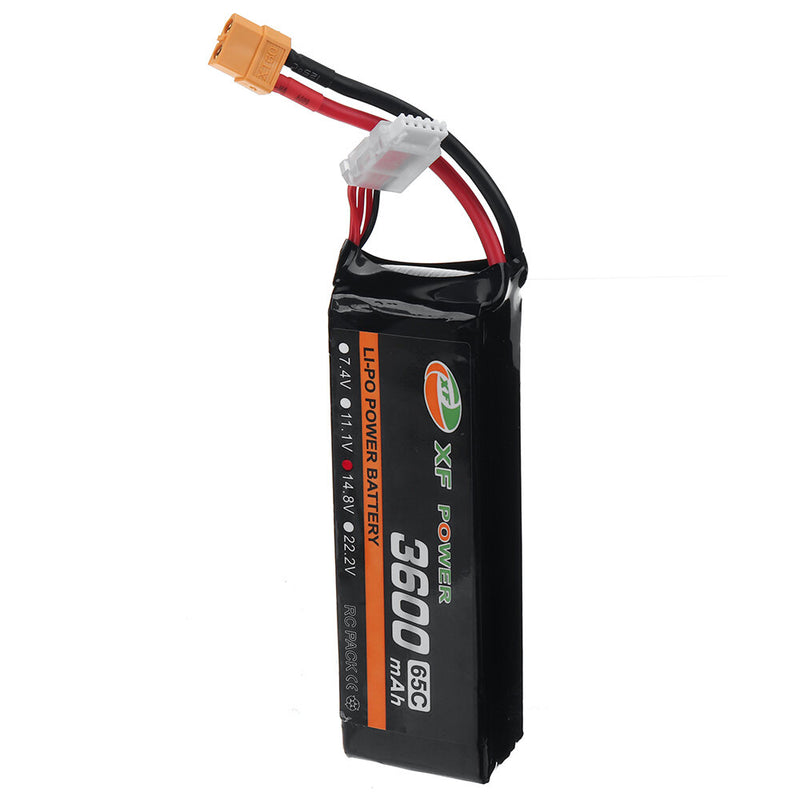XF POWER 14.8V 3600mAh 65C 4S LiPo Battery XT60 Plug for RC Car