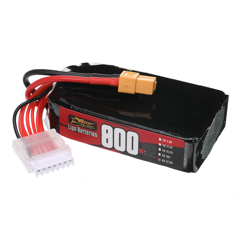 ZOP Power 6S 22.8V 800mAh 60C 17.76Wh LiPo Battery XT60 Plug for RC Drone