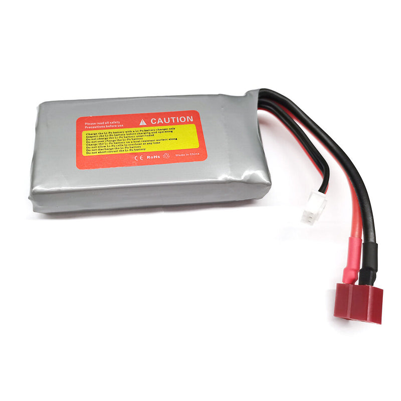 URUAV 7.4V 2700MAH 40C Lipo Battery T Plug For Wltoys 12427 12428 12423 Feiyue FY03 FY01 FY02 FY08 RC Car Parts