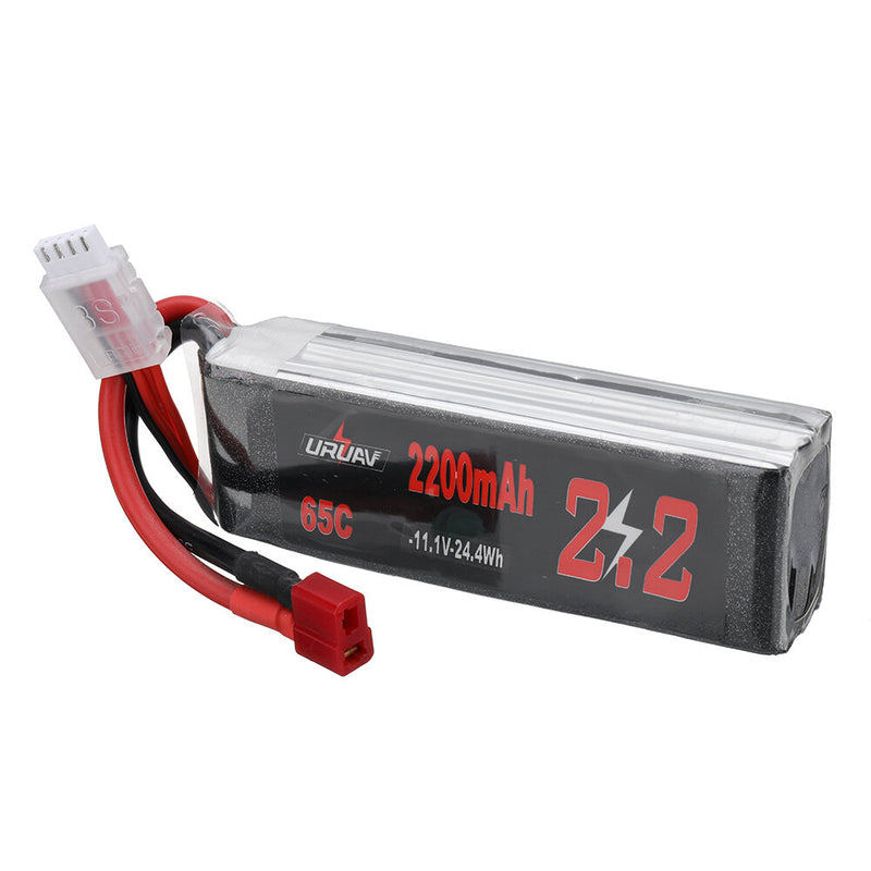 URUAV 11.1V 2200mAh 65C 3S LiPo Battery T Deans Plug for RC Car