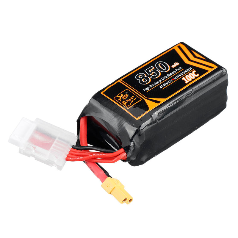 ZOP Power 14.8V 850mAh 100C 4S Lipo Battery XT30 Plug for RC Racing Drone