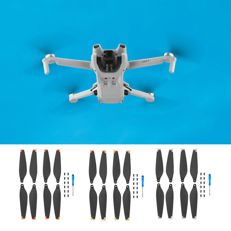 Quick-Release Low-Noise Foldable Propeller Props Blade Set 8Pcs for DJI Mini 3 RC Drone Quadcopter