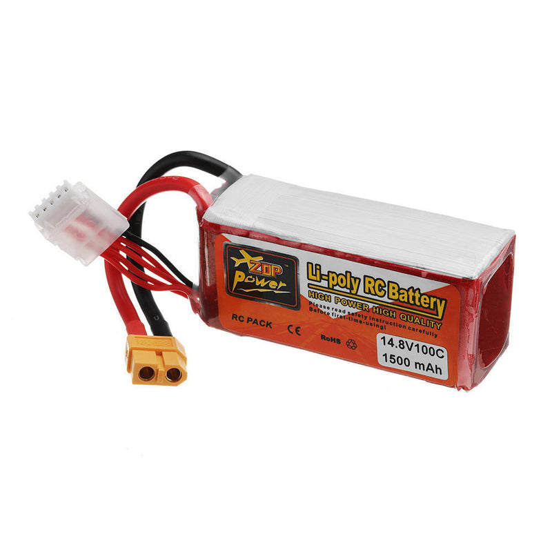 2Pcs ZOP POWER 14.8V 1500mAH 100C 4S Lipo Battery With XT60 Plug For RC Models