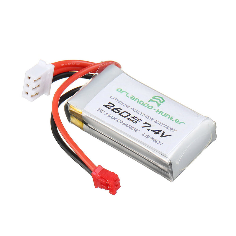 Orlandoo Hunter 7.4V 260mAh 30C 2S Lipo Battery PH2.0 Plug for OH32A02 OH32A03 OH35A01 1/32 1/35 RC Car