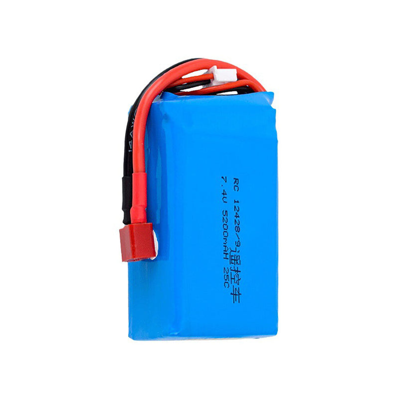 7.4V 5200mAh 25C Lipo Battery JST Plug for Waltoys 12428 12429 RC Car