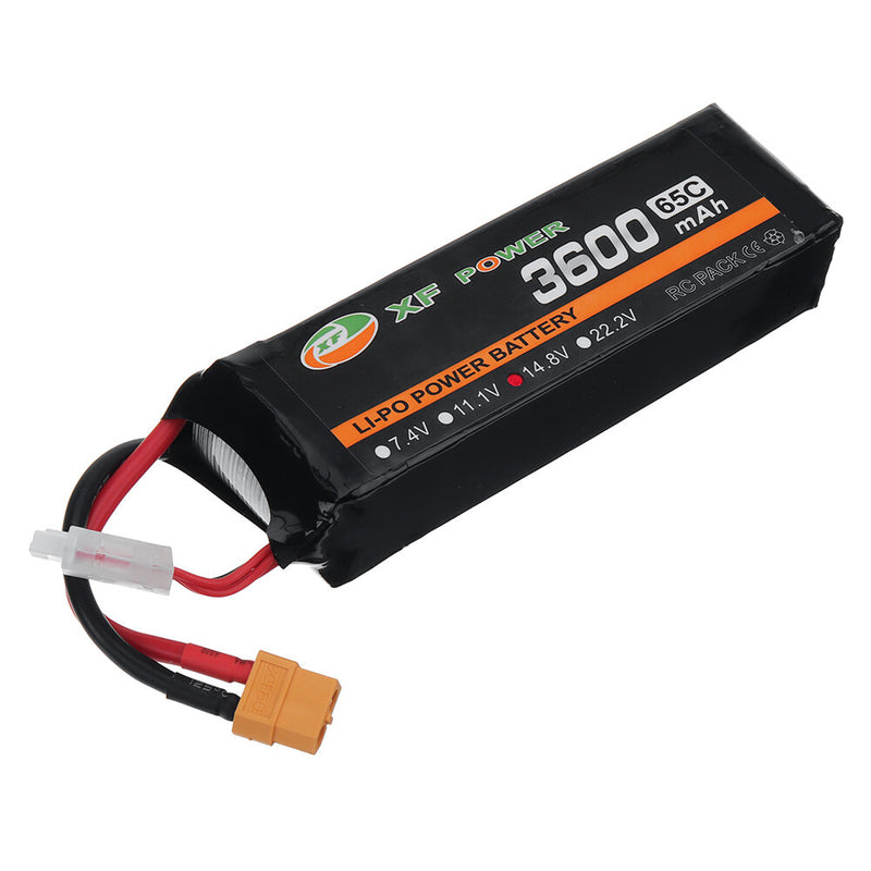 XF POWER 14.8V 3600mAh 65C 4S LiPo Battery XT60 Plug for RC Car
