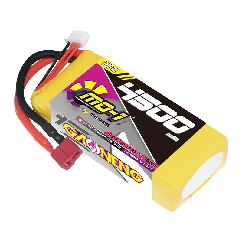 Gaoneng GNB 11.4V 4500mAh 60C 3S LiHV Battery T Plug / XT90 Plug for 1/10 1/8 1/7 Scale RC Car RC Airplane Helicopter