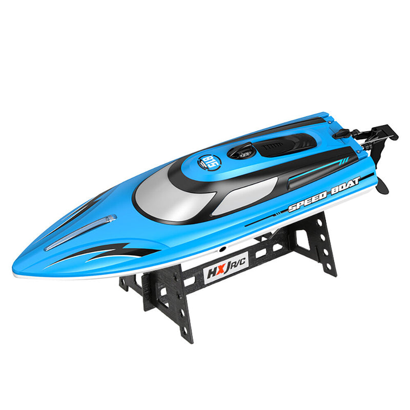 HXJRC HJ815 2.4G 4CH RC Boat High Speed LED Light Speedboat Capsizing Reset Waterproof 25km/h Electric Racing Vehicles Models Lakes Pools Remote Control Toys