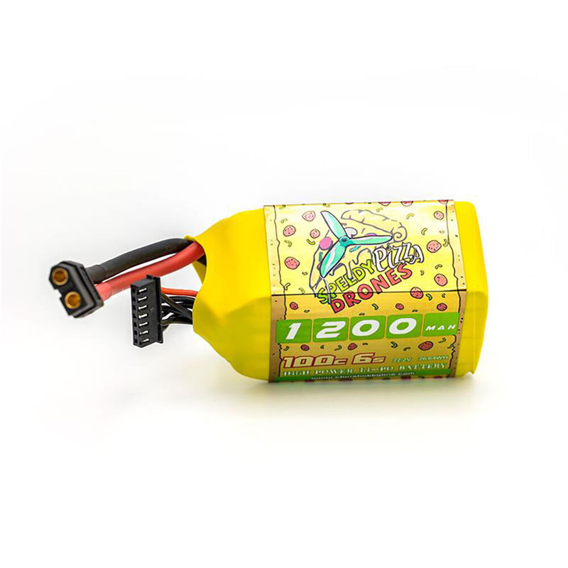 CNHL Pizza Series 22.2V 1200mAh 100C 6S LiPo Battery XT60 Plug for RC Drone FPV Racing