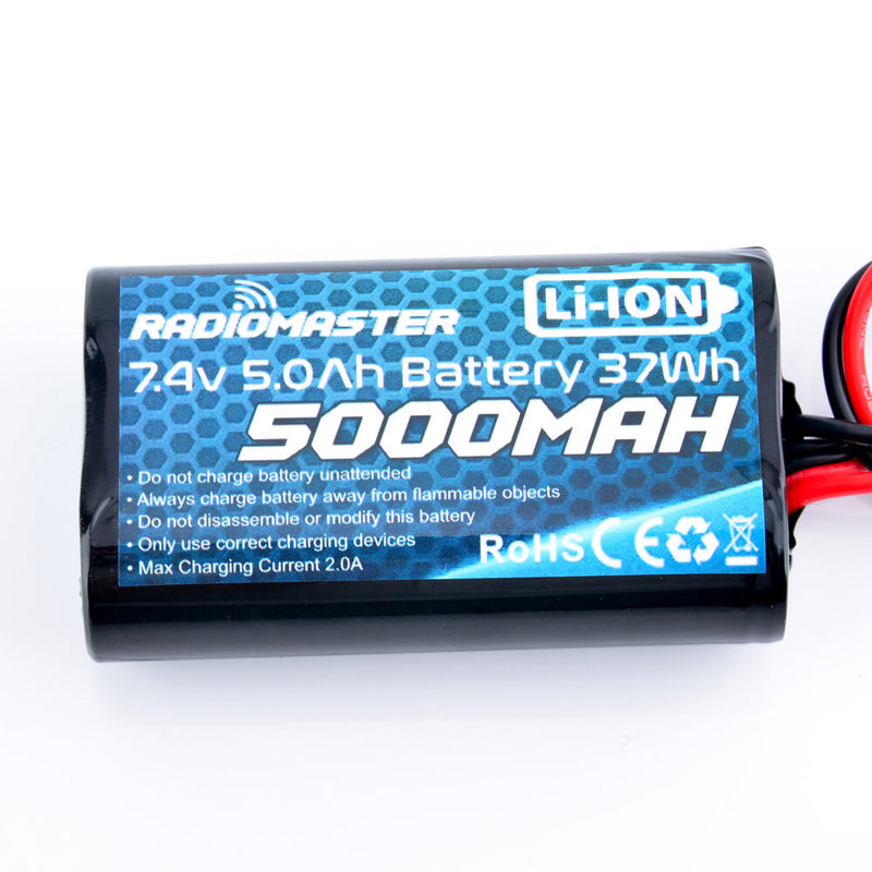 RadioMaster 2S 7.4V 37Wh 5000mah Li-ion Battery JST-XH & XT30 Plug for MT12 TX16S TX12S MKII Compatible TBS Crossfire Module