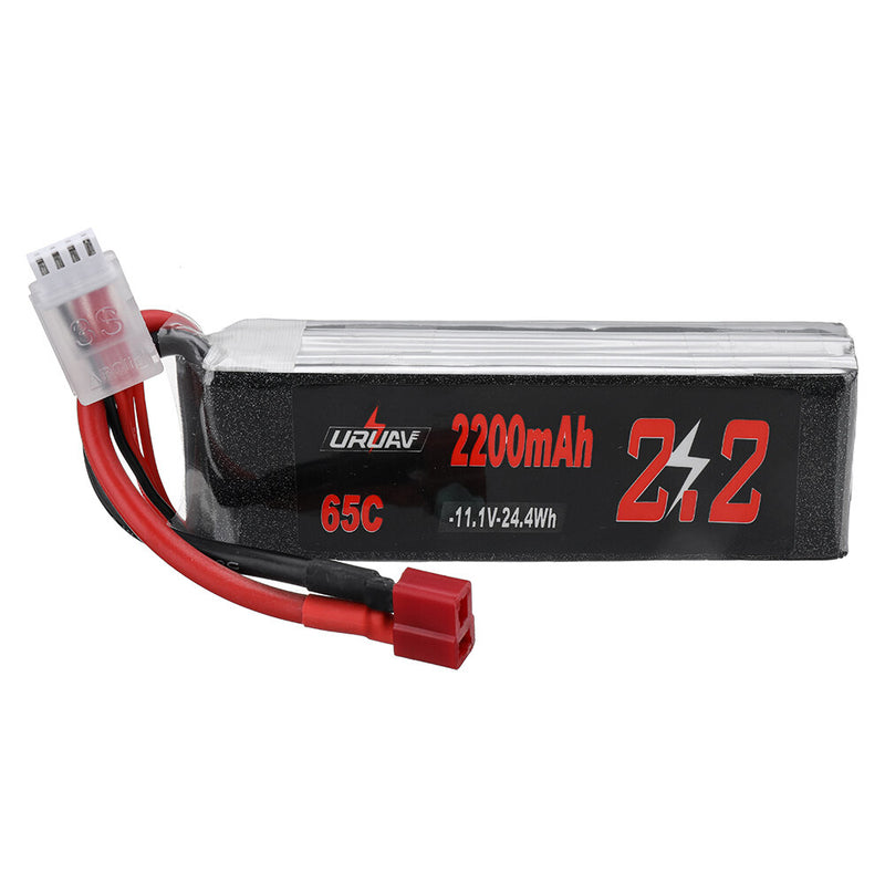 URUAV 11.1V 2200mAh 65C 3S LiPo Battery T Deans Plug for RC Car