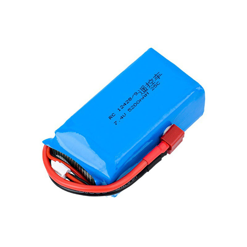 7.4V 5200mAh 25C Lipo Battery JST Plug for Waltoys 12428 12429 RC Car