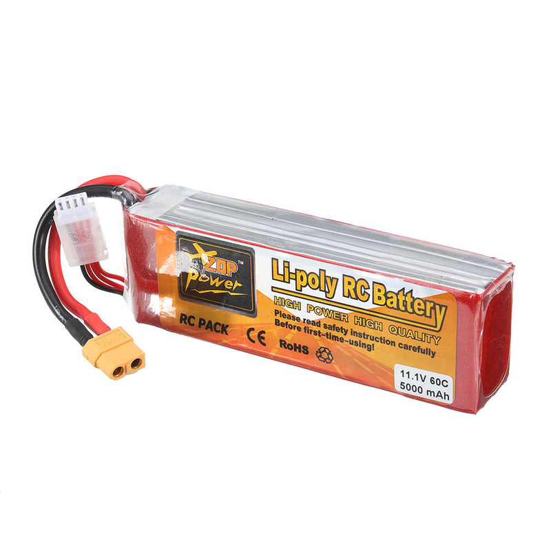 ZOP Power 11.1V 5000mAh 60C 3S Lipo Battery XT60 Plug for RC Quadcopter Car